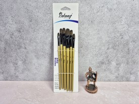 Pack 6 pinceles mango dorado BOLONG